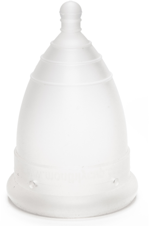 Ein weißes, kegelförmiges Objekt mit mehreren Rillen und einer abgerundeten Spitze, ähnlich einer kleinen dekorativen Glocke oder Kuppel.