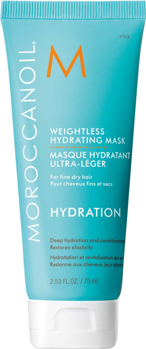 Sininen putki Moroccanoil kevyesti kosteuttavalle naamalle. Tarjoaa syvää kosteutusta ja palauttaa elastisuuden.