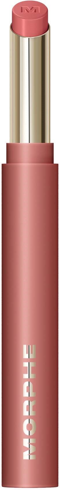 Ett rosa läppbalsam eller läppstift med en guldfärgad och rosa tub.