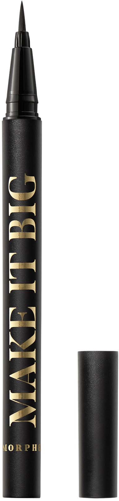 Ein schwarzer Marker mit goldener Aufschrift Make It Big und einem Deckel.