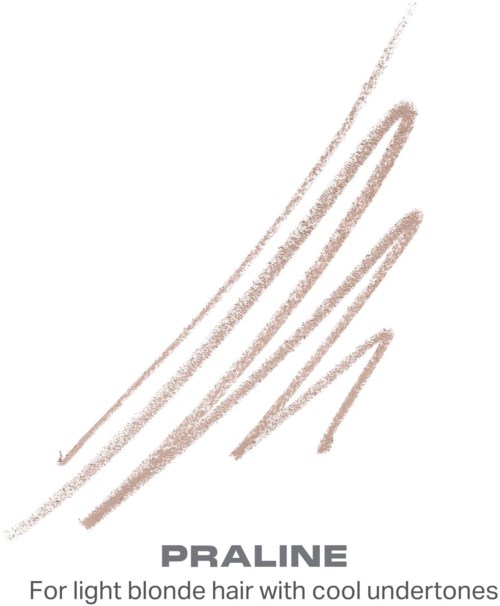Logotypen visar ordet PRALINE och främjar ljusblont hår med kalla undertoner.