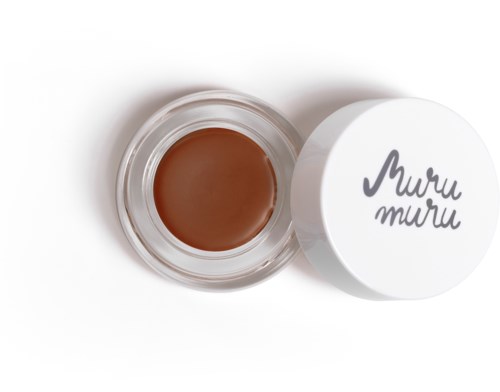 A small jar of brownish cream with a white lid titled "Muru Muru".