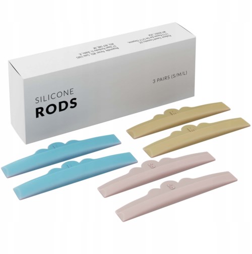 Kleurrijke siliconen haarclips met drie paar in lichtblauw, beige en roze. Zit in een doos.