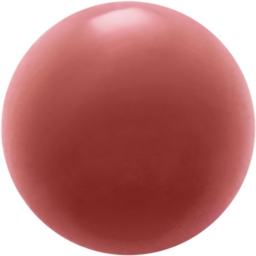 A shiny, smooth, reddish-brown sphere with light reflection on its surface.