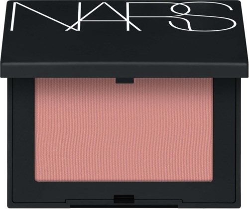 The image shows a blush compact with a black case and the NARS logo on the lid.