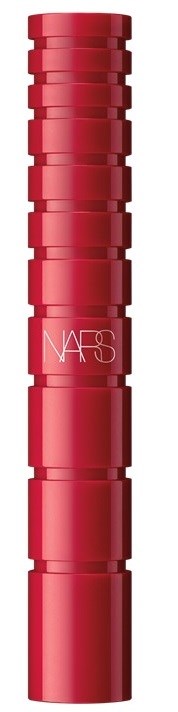 A stacked red container with the NARS logo, likely a lipstick or cosmetic product.