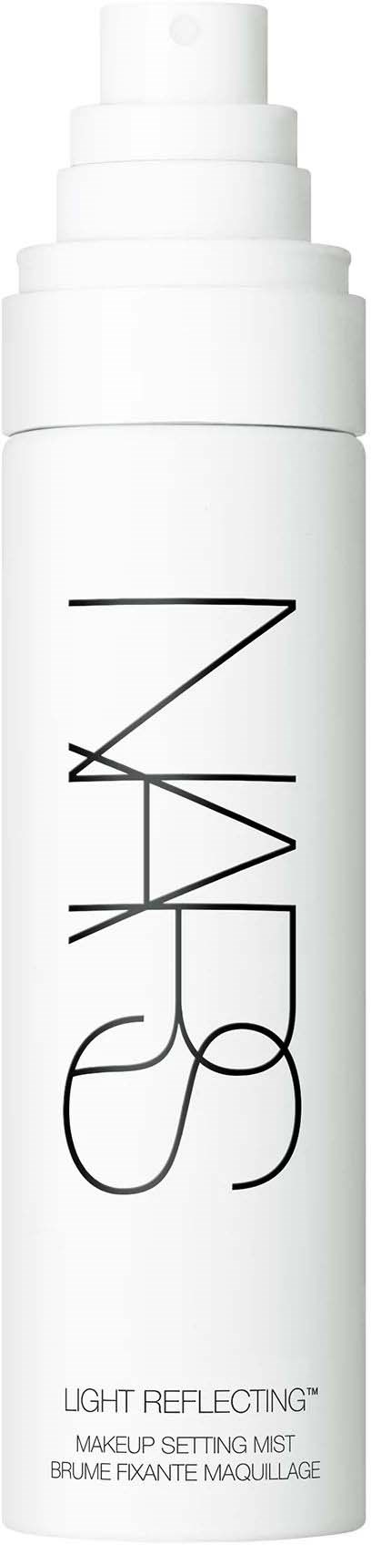 Valkoinen suihkepullo, jossa on NARS-logo ja teksti "Light Reflecting".