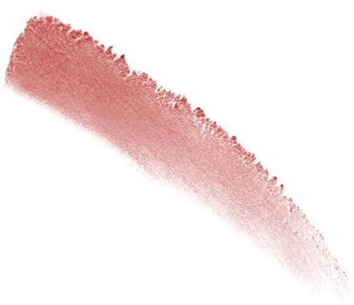 Ett rosa, texturerat penseldrag på vit bakgrund.