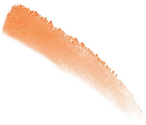 En texturerad, orange färgad streck med ojämna kanter, som bleknar mot nedersta högra hörnet, på en vit bakgrund.