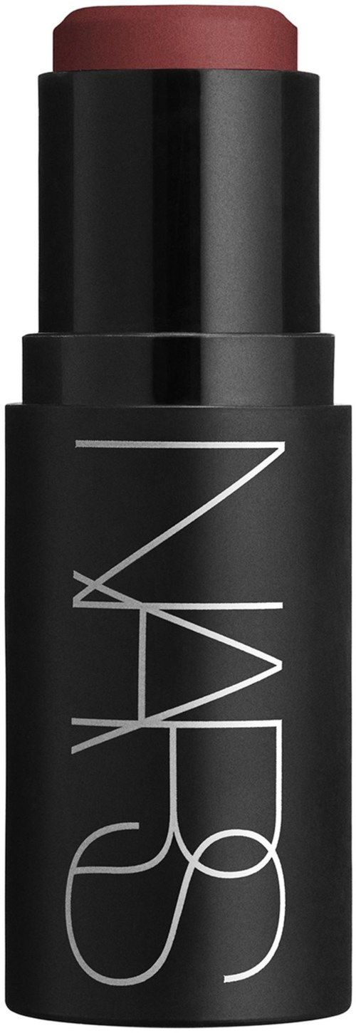 Black lipstick tube with a pink lipstick seen at the top and NARS logo on the side.