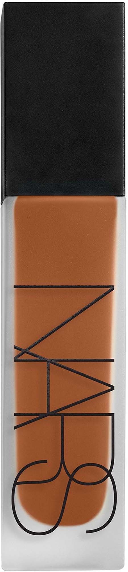 A NARS liquid concealer bottle with a black cap and beige liquid inside.