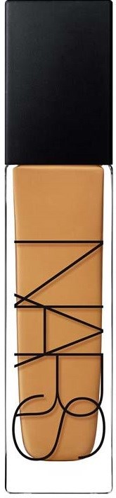 NARS liquid foundation bottle with black cap and the brand name on the front.