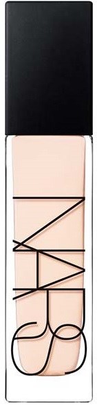 A clear bottle of NARS liquid foundation with black cap and visible brand logo on the front.