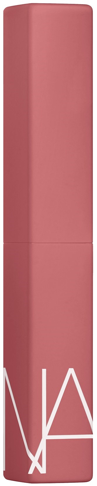 A pink rectangular lipstick tube with the brand name "NARS" at the bottom.