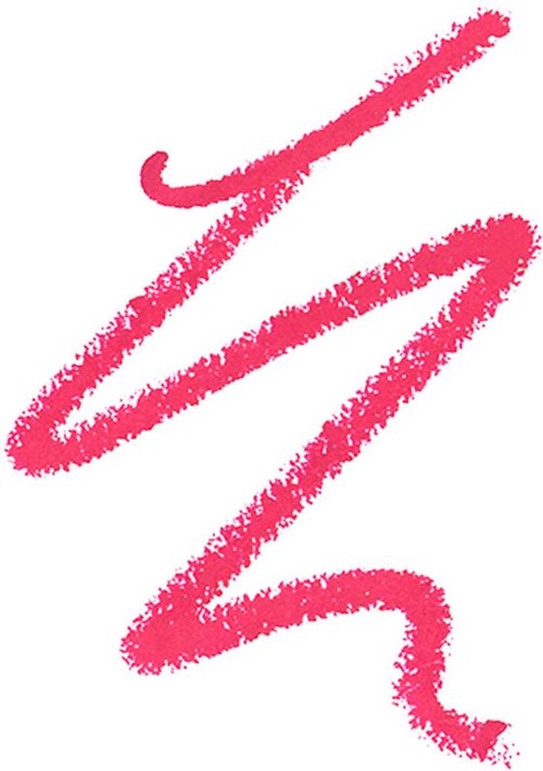 Pink, abstract, squiggly lines forming a loose letter or shape.