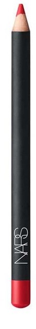 A black pencil with a red tip and a white text logo on the side, mainly used for makeup or cosmetics.