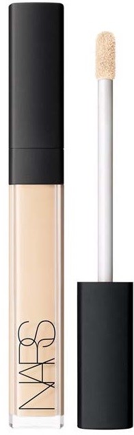 A NARS liquid concealer with wand applicator, black cap, and beige liquid inside.