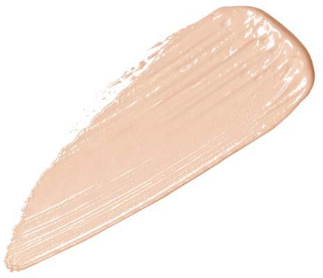 A beige, smooth, and slightly shiny gel or cream swatch, shaped like a teardrop.
