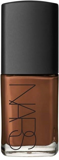 A small brown nail polish bottle with a black cap and NARS logo on the front.