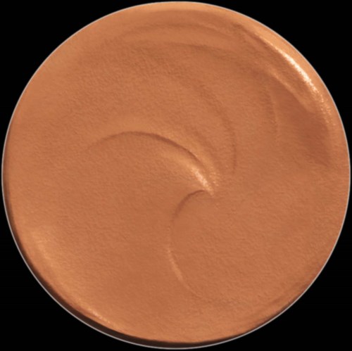 A round, open container with beige or light brown cream inside. It looks smooth and creamy.