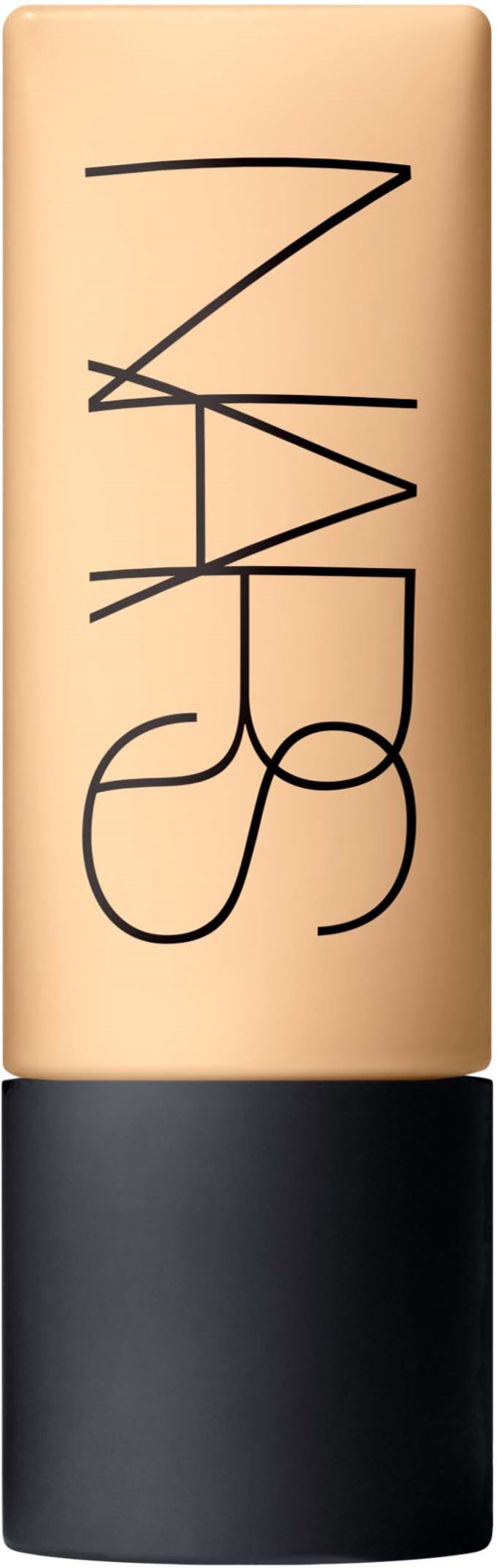 En NARS kosmetikrör med beige kropp och svart lock, med märkets namn i svart handskriven stil.
