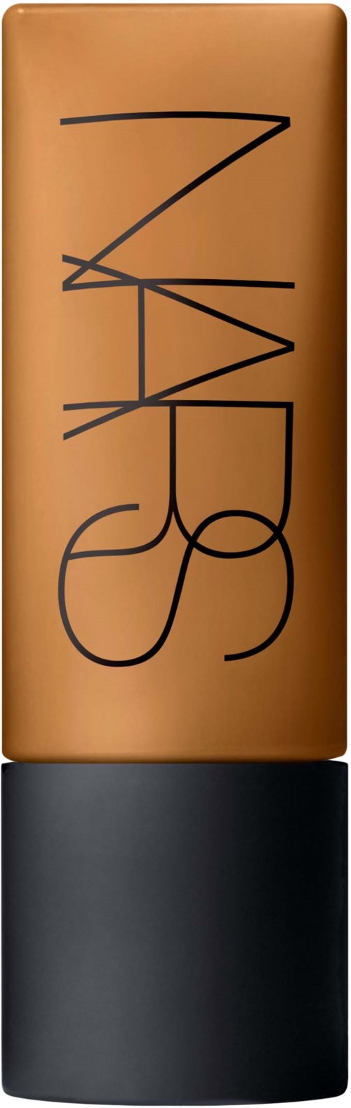 A lipstick with a brown cap and black base, featuring black writing on the cap.