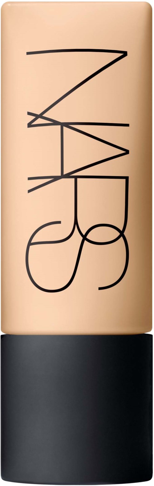 A beige and black NARS makeup product with a large logo on the top.