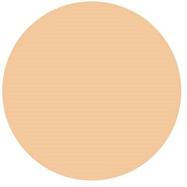 En stor, enkel, beige cirkel utan andra element eller detaljer.
