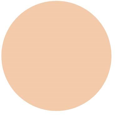 En stor persikofärgad cirkel utan andra synliga element.