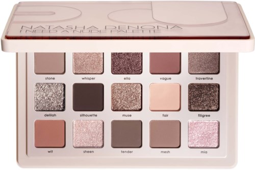 Ein Makeup-Palette mit 15 Lidschatten in matten, schimmernden und glitzernden Pegel, in drei Reihen.