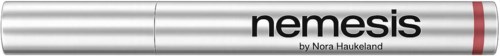 A silver marker pen with the words 'nemesis by Nora Haukeland' on it.