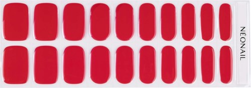 A strip of red nail polish stickers, arranged in two rows, labeled "NEONAIL" on the side.