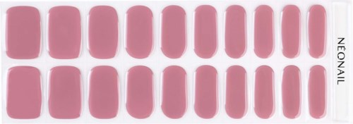A strip of pink nail polish sticky labels, 10 on each row, labeled 'NEONAIL'.