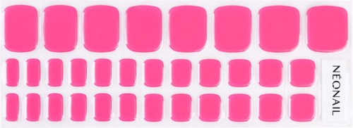 A set of pink nail polish stickers arranged in two rows, with larger sizes on top and smaller below, labeled 'NEONAIL.'