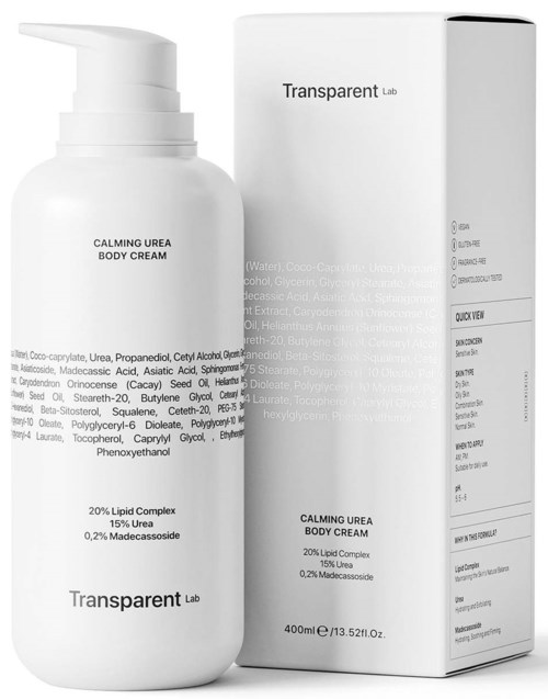 NICHE BEAUTY LAB Transparent Lab Calming UREA Body Cream 400 ml