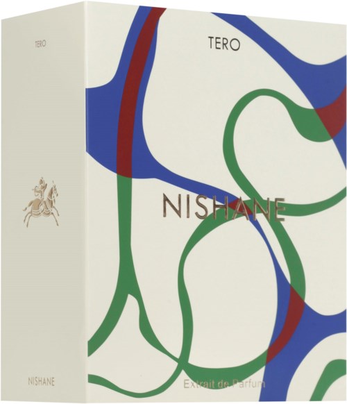 Laatikossa on värikäs, abstraktiivinen linjakuva ja sanat "NISHANE" ja "TERO" valkoisella taustalla.