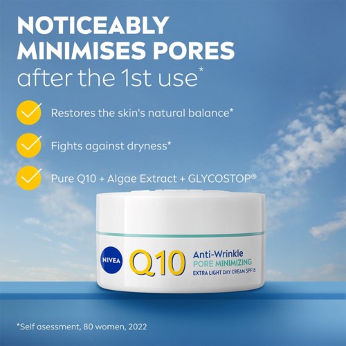 Huidverzorgingscrème belooft poriën te verminderen, de huid te herstellen en uitdroging te bestrijden, met natuurlijke ingrediënten. Van NIVEA.