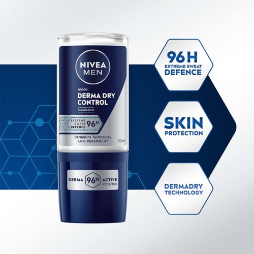Nivea Men deodorantstift met 96 uur zweetbescherming, huidbescherming en antiperspirant technologie.