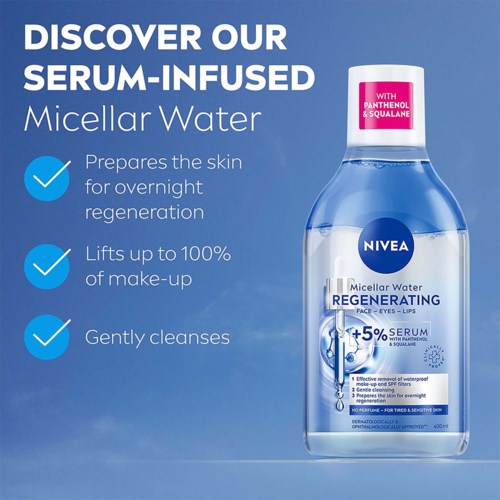 NIVEA Micellar Water Regenerating +5% serum 400 ml