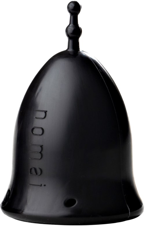 Eine schwarze Glocke mit dem Wort 'powerm' vertikal eingraviert.
