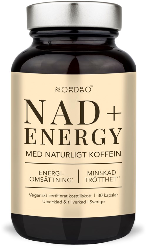 A black bottle with a beige label, text in black and brown, and a silver lid, indicating a dietary supplement.