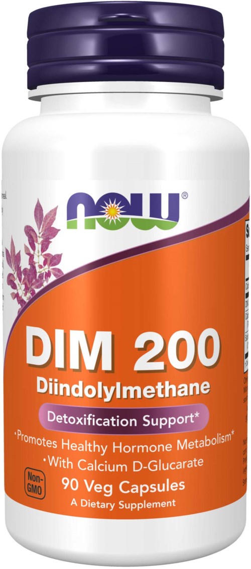 En hvit flaske med lilla lokk og etikett, oransje del med produktnavn og helsemessige fordeler.