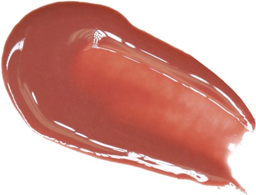 Een vlek roze vloeistof met glanzende oppervlakte en gladde vorm.