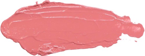 Rozeachtige crème uitgesmeerd op zwarte achtergrond. Gladde textuur en langwerpige vorm. Lijkt op make-up of cosmetica.