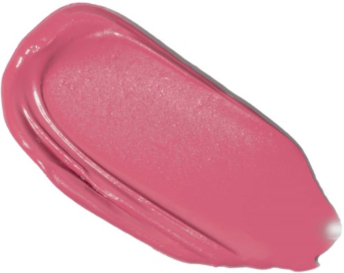 A pink lipstick smear with glossy finish and smooth texture.