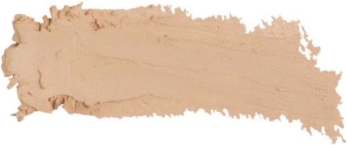 A streak of beige or light tan makeup or cream, spreading with uneven edges and ridges.