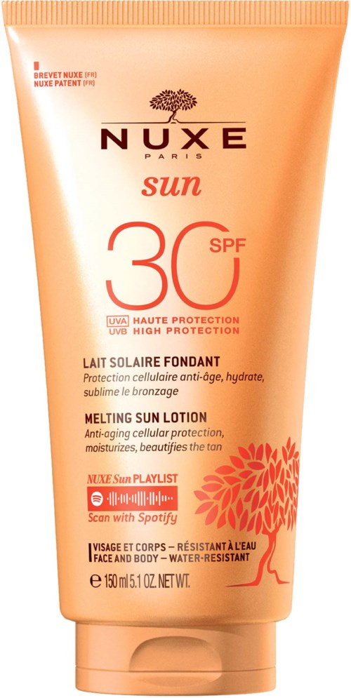 Zonnebrandcrème met SPF 30, voor gezicht en lichaam, hydrateert en beschermt de huid tegen UV-stralen.