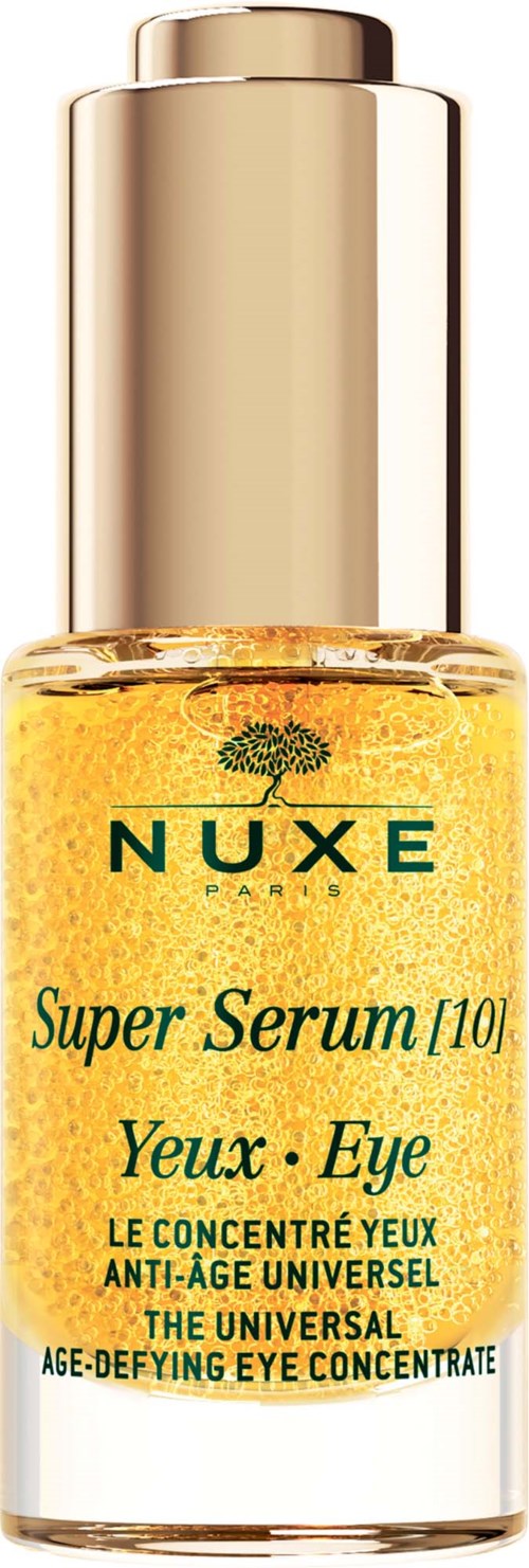 A bottle of NUXE Super Serum Eye for reducing signs of aging around the eyes.