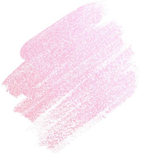 Ein rosa, strukturierter Pinselstrich auf weißem Hintergrund.