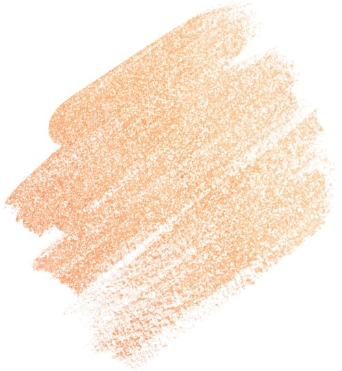 Soft orange textured brush stroke on white background. No other elements present.